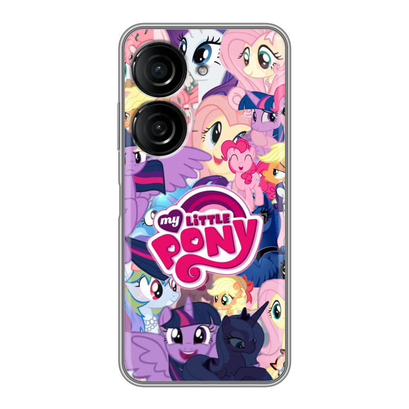 Силиконовый чехол на ASUS ZenFone 9 с принтом My little pony Дружба чудо Силиконовый чехол на ASUS ZenFone 9 с принтом My little pony Дружба чудо