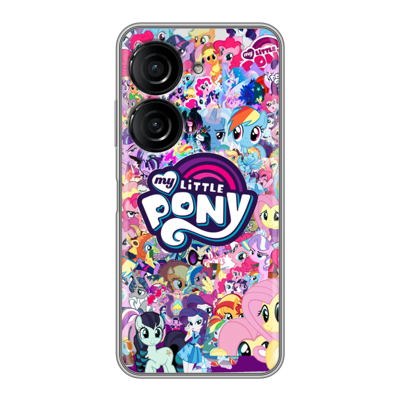 Силиконовый чехол на ASUS ZenFone 9 с принтом My little pony Дружба чудо Силиконовый чехол на ASUS ZenFone 9 с принтом My little pony Дружба чудо