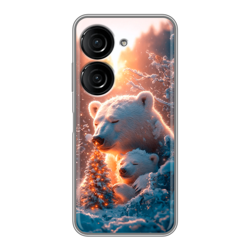 Силиконовый чехол на ASUS ZenFone 9 с принтом Новый год Силиконовый чехол на ASUS ZenFone 9 с принтом Новый год