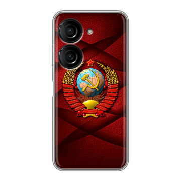 Силиконовый чехол на ASUS ZenFone 10 с принтом Герб СССР Силиконовый чехол на ASUS ZenFone 10 с принтом Герб СССР