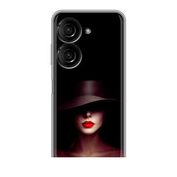 Силиконовый чехол на ASUS ZenFone 10 с принтом Девушка в шляпе