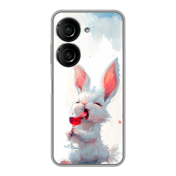 Силиконовый чехол на ASUS ZenFone 10 с принтом кролик зайчик