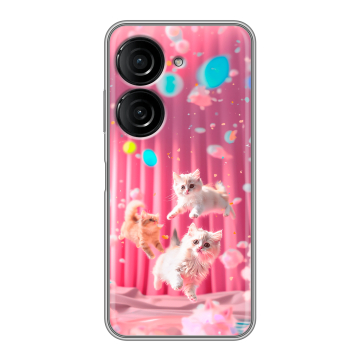 Силиконовый чехол на ASUS ZenFone 10 с принтом милые котики