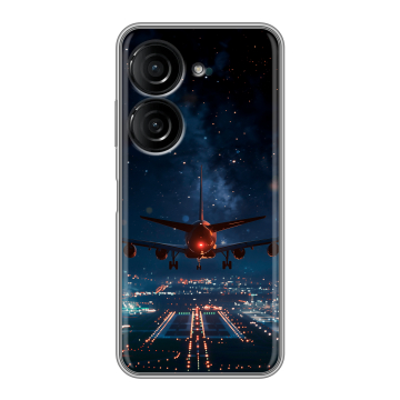 Силиконовый чехол на ASUS ZenFone 10 с принтом самолет