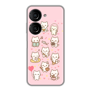 Силиконовый чехол на ASUS ZenFone 10 с принтом Hello Kitty Хелоу Кити