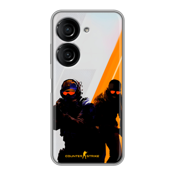 Силиконовый чехол на ASUS ZenFone 10 с принтом Контер страйк Counter strike