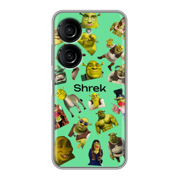 Силиконовый чехол на ASUS ZenFone 10 с принтом Шрек Shrek Силиконовый чехол на ASUS ZenFone 10 с принтом Шрек Shrek