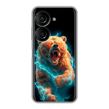 Силиконовый чехол на ASUS ZenFone 10 с принтом Медведь Силиконовый чехол на ASUS ZenFone 10 с принтом Медведь