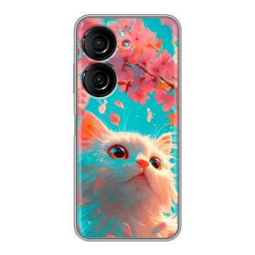 Силиконовый чехол на ASUS ZenFone 10 с принтом Красивый кот