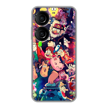Силиконовый чехол на ASUS ZenFone 10 с принтом Gravity Falls Гравити Фолз