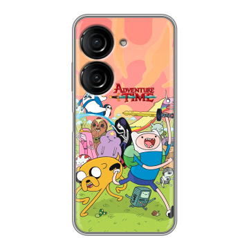 Силиконовый чехол на ASUS ZenFone 10 с принтом Adventure time Время приключений