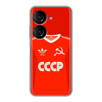 Силиконовый чехол на ASUS ZenFone 10 с принтом Флаг Герб СССР