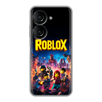 Силиконовый чехол на ASUS ZenFone 10 с принтом Roblox Роблокс