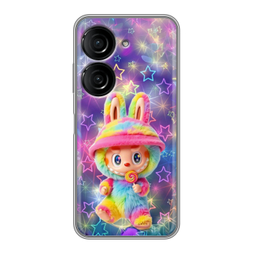 Силиконовый чехол на ASUS ZenFone 10 с принтом Labubu Лабубу