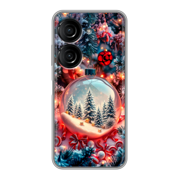 Силиконовый чехол на ASUS ZenFone 10 с принтом Новый год