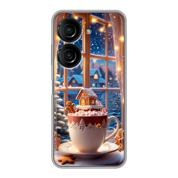 Силиконовый чехол на ASUS ZenFone 10 с принтом Новый год