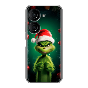 Силиконовый чехол на ASUS ZenFone 10 с принтом Гринч Новый год Рождество