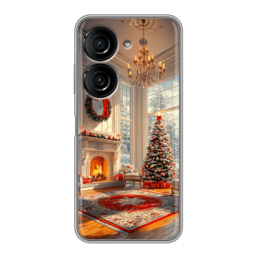 Силиконовый чехол на ASUS ZenFone 10 с принтом Новый год