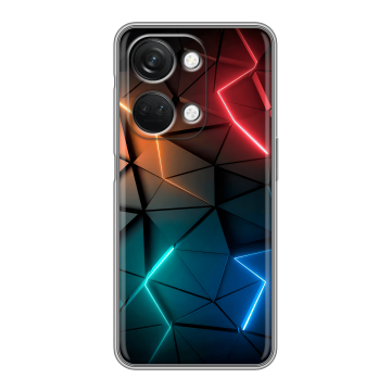 Силиконовый чехол на OnePlus Nord 3 с принтом Абстракция неон Силиконовый чехол на OnePlus Nord 3 с принтом Абстракция неон