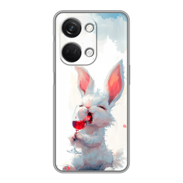Силиконовый чехол на OnePlus Nord 3 с принтом кролик зайчик Силиконовый чехол на OnePlus Nord 3 с принтом кролик зайчик