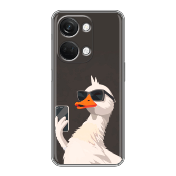 Силиконовый чехол на OnePlus Nord 3 с принтом утка в очках Силиконовый чехол на OnePlus Nord 3 с принтом утка в очках