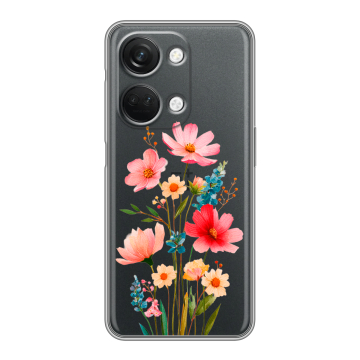 Силиконовый чехол на OnePlus Nord 3 с принтом Цветы