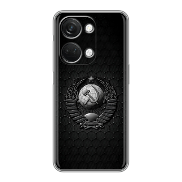 Силиконовый чехол на OnePlus Nord 3 с принтом Герб Флаг СССР Силиконовый чехол на OnePlus Nord 3 с принтом Герб Флаг СССР
