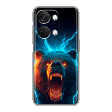Силиконовый чехол на OnePlus Nord 3 с принтом Медведь