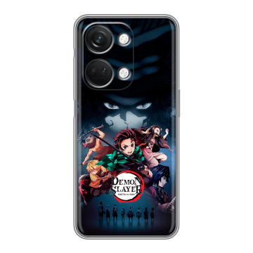 Силиконовый чехол на OnePlus Nord 3 с принтом Demon Slayer Клинок рассекающий демонов Силиконовый чехол на OnePlus Nord 3 с принтом Demon Slayer Клинок рассекающий демонов