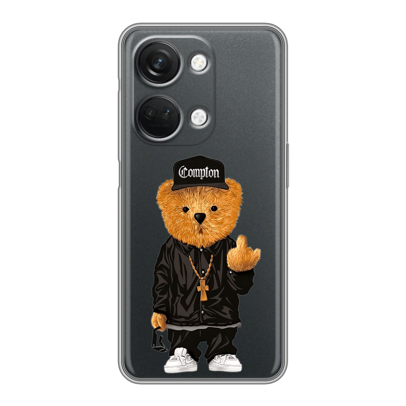 Силиконовый чехол на OnePlus Nord 3 с принтом Плюшевый медведь Силиконовый чехол на OnePlus Nord 3 с принтом Плюшевый медведь