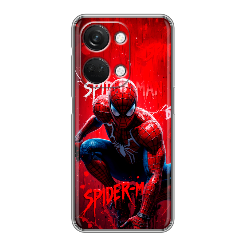 Силиконовый чехол на OnePlus Nord 3 с принтом Spiderman Человек паук Силиконовый чехол на OnePlus Nord 3 с принтом Spiderman Человек паук