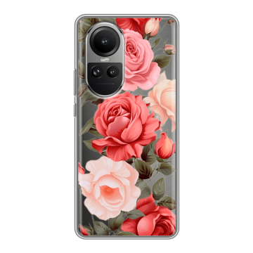 Силиконовый чехол на OPPO Reno 10 Pro с принтом Розы