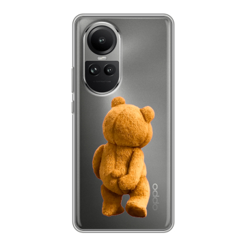Силиконовый чехол на OPPO Reno 10 Pro с принтом Медведь