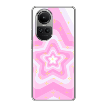 Силиконовый чехол на OPPO Reno 10 Pro с принтом Сердечки