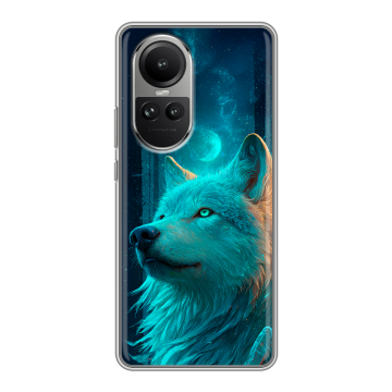Силиконовый чехол на OPPO Reno 10 Pro с принтом бабочки саккура