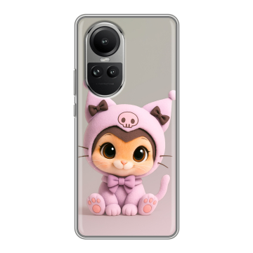 Силиконовый чехол на OPPO Reno 10 Pro с принтом Куроми Kuromi 