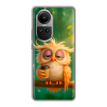 Силиконовый чехол на OPPO Reno 10 Pro с принтом сова