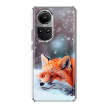 Силиконовый чехол на OPPO Reno 10 Pro с принтом лиса