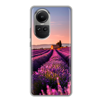 Силиконовый чехол на OPPO Reno 10 Pro с принтом лаванда