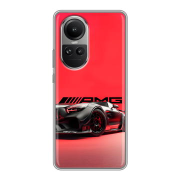 Силиконовый чехол на OPPO Reno 10 Pro с принтом Мерседес Mercedes AMG