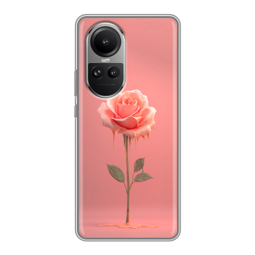 Силиконовый чехол на OPPO Reno 10 Pro с принтом Розовая роза