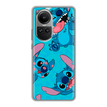 Силиконовый чехол на OPPO Reno 10 Pro с принтом Лило и Стич