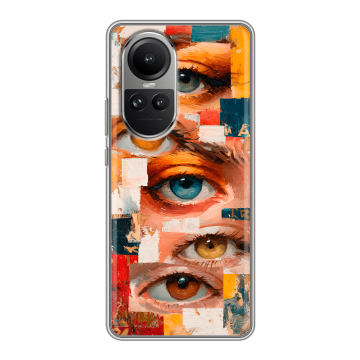 Силиконовый чехол на OPPO Reno 10 Pro с принтом Модный принт
