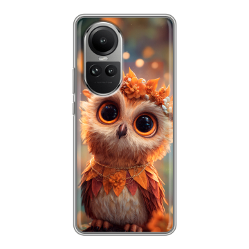 Силиконовый чехол на OPPO Reno 10 Pro с принтом Милая сова Силиконовый чехол на OPPO Reno 10 Pro с принтом Милая сова
