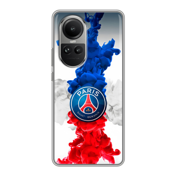 Силиконовый чехол на OPPO Reno 10 Pro с принтом PSG ПСЖ Силиконовый чехол на OPPO Reno 10 Pro с принтом PSG ПСЖ