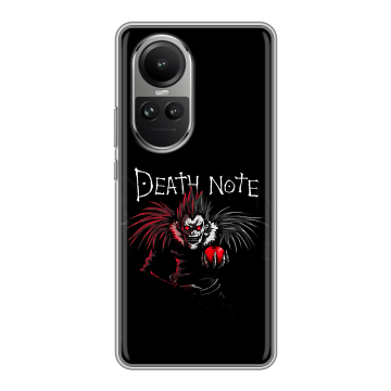 Силиконовый чехол на OPPO Reno 10 Pro с принтом Death note Тетрадь смерти