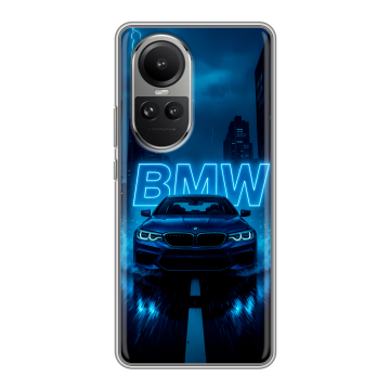 Силиконовый чехол на OPPO Reno 10 Pro с принтом BMW БМВ