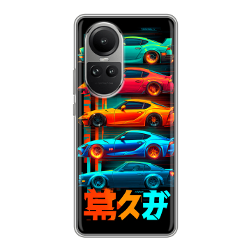 Силиконовый чехол на OPPO Reno 10 Pro с принтом машины тачки Силиконовый чехол на OPPO Reno 10 Pro с принтом машины тачки