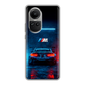 Силиконовый чехол на OPPO Reno 10 Pro с принтом BMW БМВ