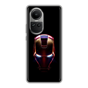 Силиконовый чехол на OPPO Reno 10 Pro с принтом IronMan Железный человек